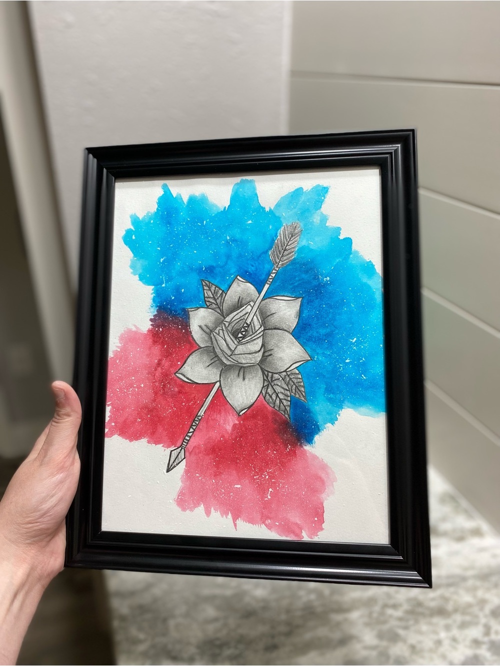 Abstract Rose with Arrow Illustration - Picture 3 of 8